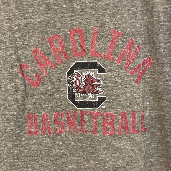 Fanatics NCAA South Carolina Gamecocks 2XL Basketball Gray Ringer Tank Top Shirt - Picture 2 of 6